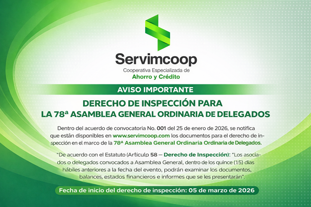 Inicio del Derecho de Inspección – 78ª Asamblea General Ordinaria de Delegados